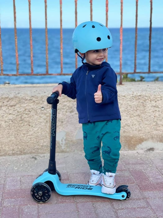 SCOOT AND RIDE - Trotineta HighwayKick 3 Pliabila, 3-6 ani, Blueberry, roti luminoase [8]