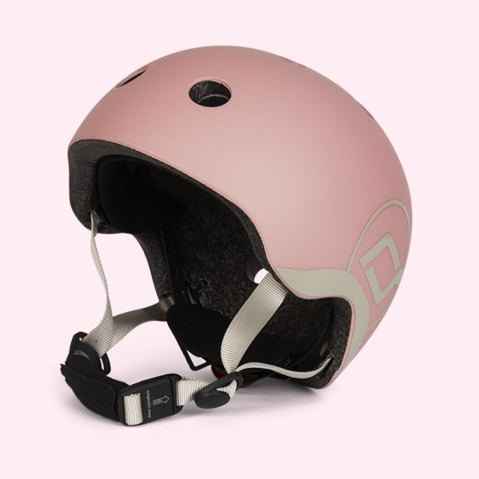 Casca de protectie pentru copii, sistem de reglare magnetic cu led, XXS-S, 45-51 cm, 1 an+, Rose, Scoot & Ride [14]
