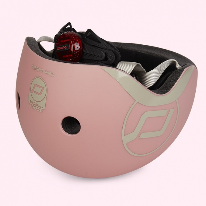Casca de protectie pentru copii, sistem de reglare magnetic cu led, XXS-S, 45-51 cm, 1 an+, Rose, Scoot & Ride [15]