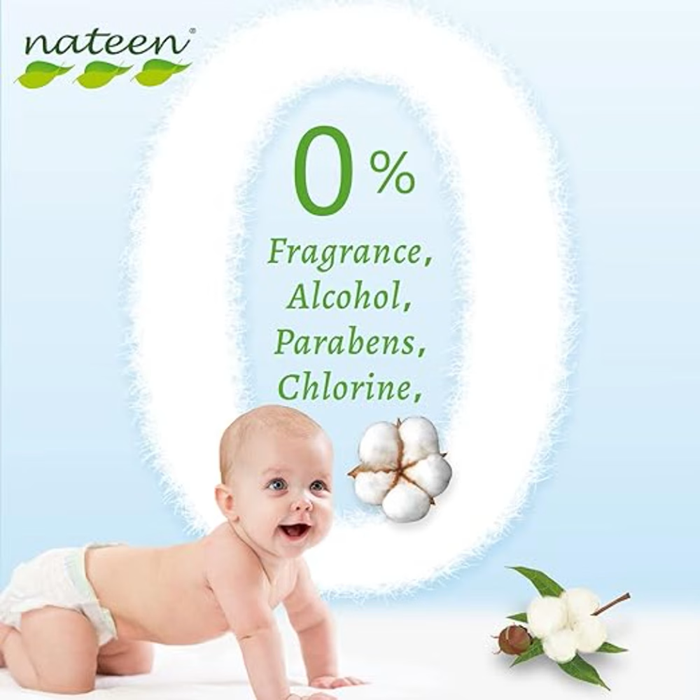 Scutece Bebeluși Nateen Premium Nr.2 – 3–6 kg (80 bucăți) | Super absorbante & Hipoalergenice [6]