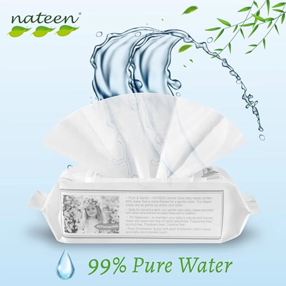 Șervețele Umede Eco Nateen Premium – 40 buc | Hipoalergenice & Biodegradabile [2]