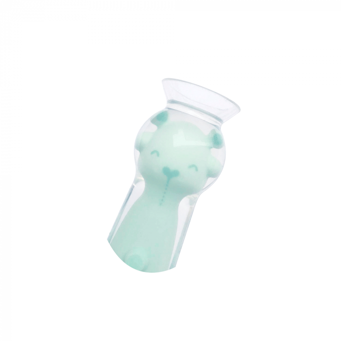 Lingurita îngustă din silicon alimentar cu ventuză, in carcasa, perfecta pentru vacanta, “Soft & Fun”, mint [2]