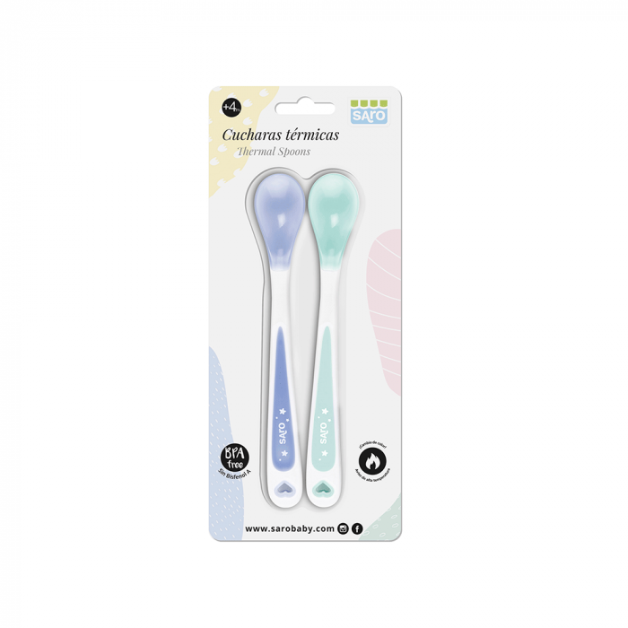 Set 2 lingurite termice, Soft-Ended, blue/mint [2]