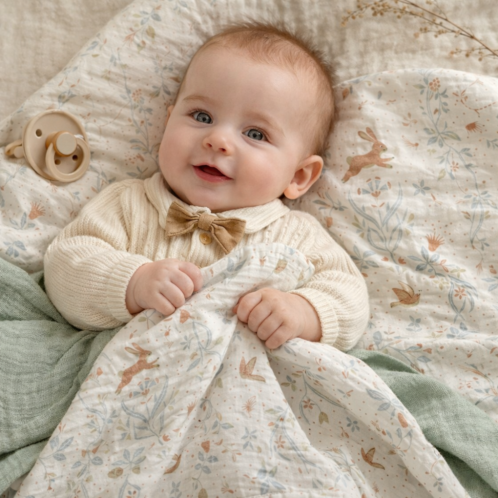 Set 2 museline Botanical Nest  din bumbac muselină 100%, 70x70 cm [5]