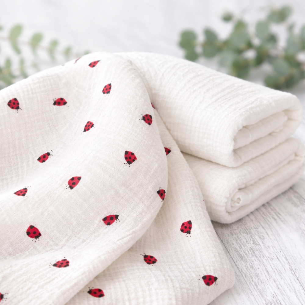 Set 2 museline Gărgărița Norocoasă din bumbac Muselina Organica GOTS100%, 70x70 cm [2]