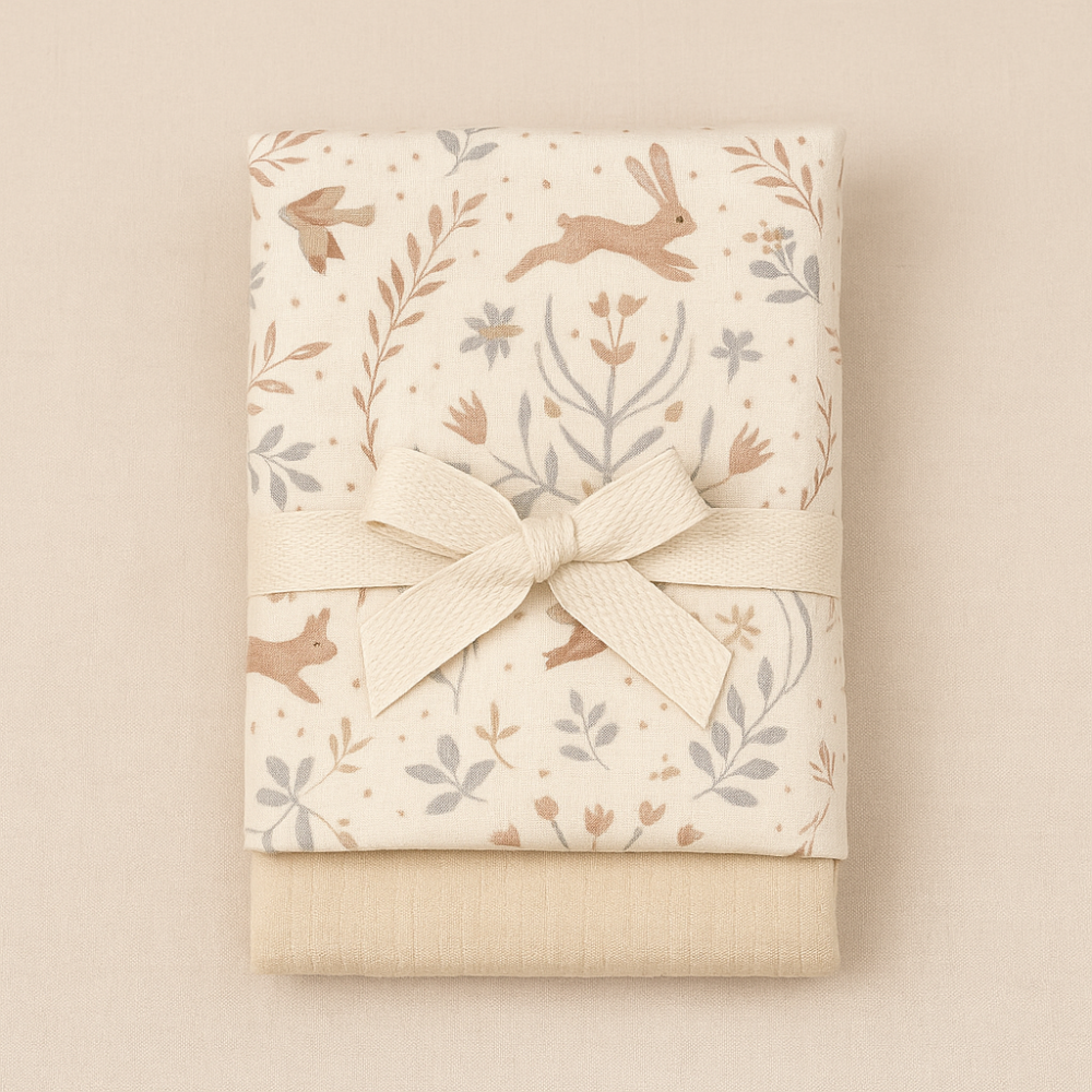 Set 2 museline Natural Calm din bumbac muselină 100%, 70x70 cm [2]