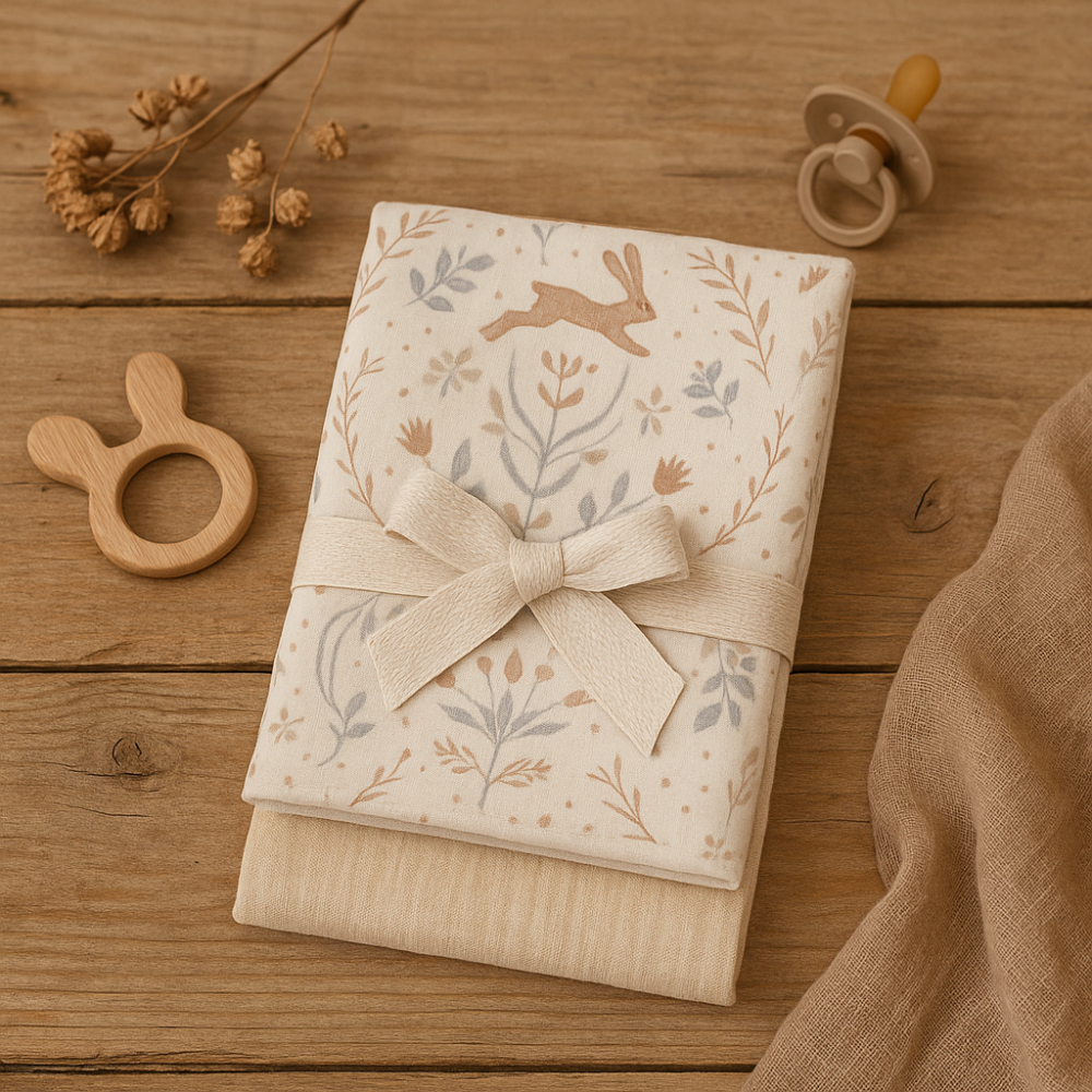 Set 2 museline Natural Calm din bumbac muselină 100%, 70x70 cm [1]