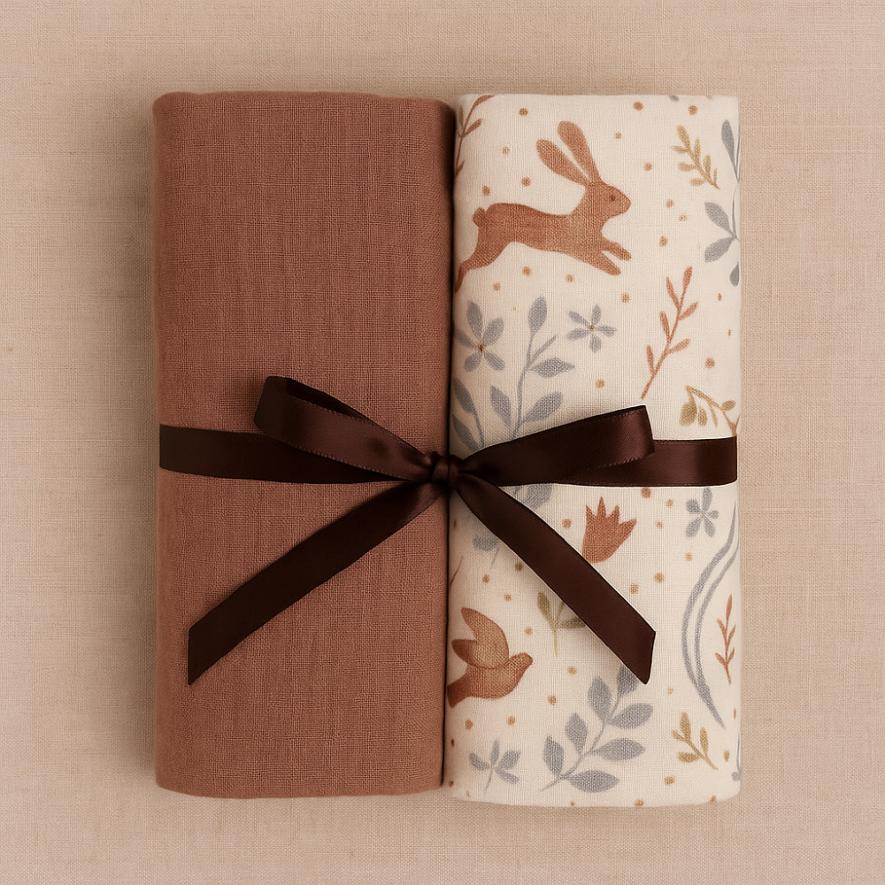 Set 2 museline Rustic Play din bumbac muselină 100%, 70x70 cm [1]