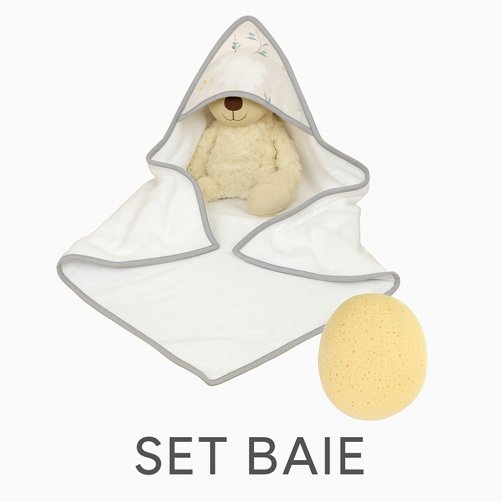 Set Baie Natural – Prosop Airy Bej & Burete Hidrofil | Delicatețe și siguranță la fiecare băiță [1]