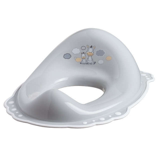 ✨ Set complet Reductor Toaletă  + Înălțător Baie Antiderapant, Zebra Gri– Maltex Baby [2]