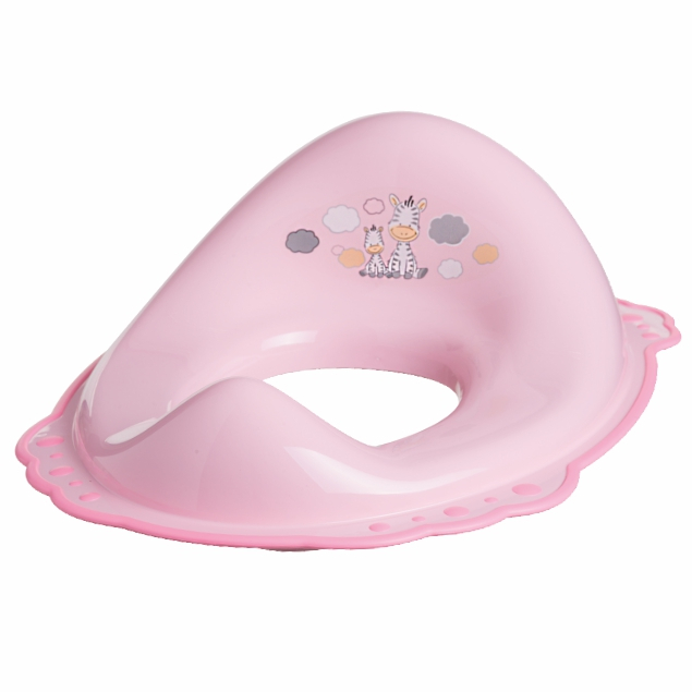 ✨ Set complet Reductor Toaletă  + Înălțător Baie Antiderapant, Zebra Roz – Maltex Baby [2]