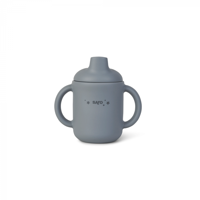 Set diversificare bebeluși, silicon alimentar premium, 4 piese – farfurie sectionata, linguriță, furculita, cană –  “Food & Fun” Mint [3]