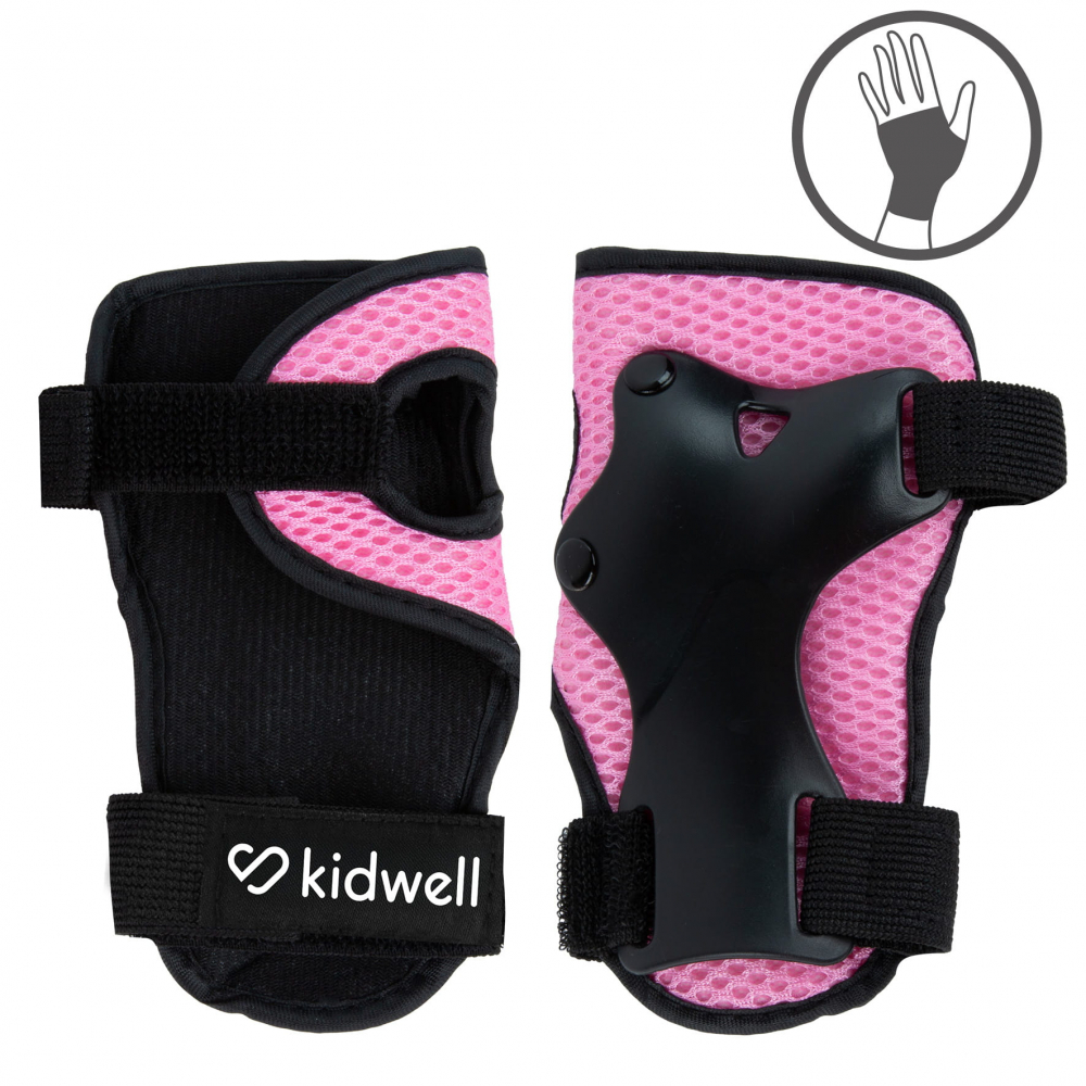 Set de protectie Kidwell Trix, genunchiere, cotiere si palme, marime M, 25-50 kg, Pink [8]