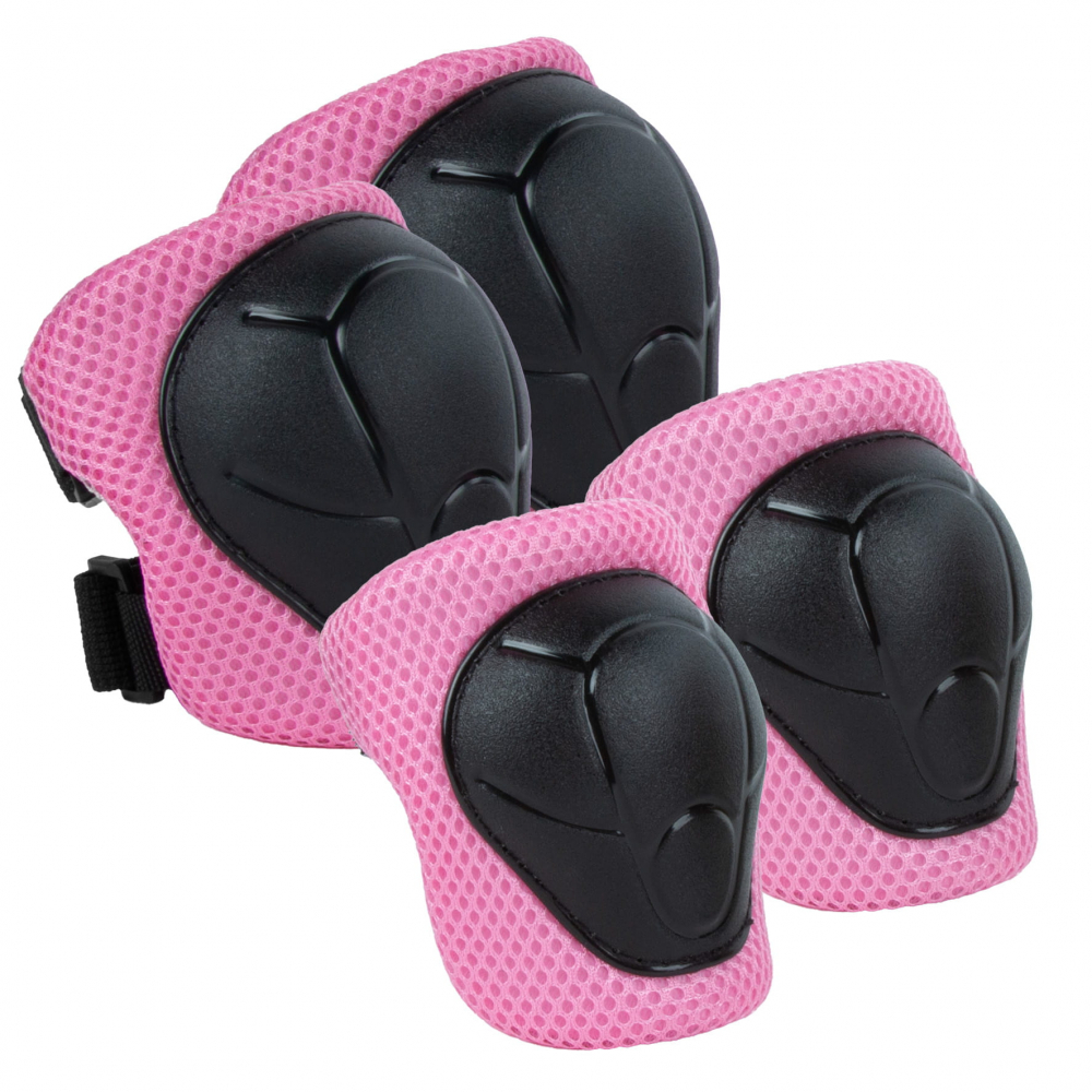 Set de protectie Kidwell Trix, genunchiere, cotiere si palme, marime M, 25-50 kg, Pink [4]
