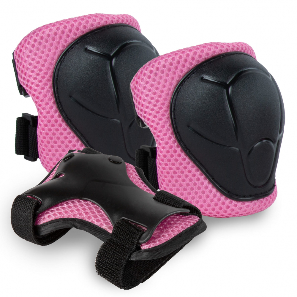 Set de protectie Kidwell Trix, genunchiere, cotiere si palme, marime S, 25-50 kg, Pink [2]