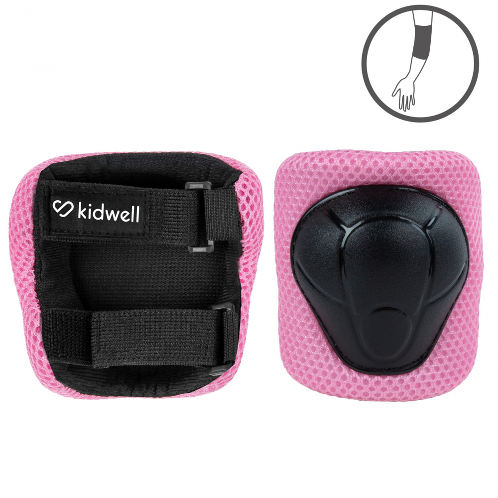 Set de protectie Kidwell Trix, genunchiere, cotiere si palme, marime S, 25-50 kg, Pink [8]