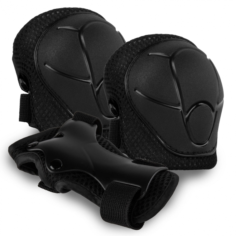 Set de protectie Kidwell Trix, genunchiere, cotiere si palme, marime M, 25-50 kg, Black [3]