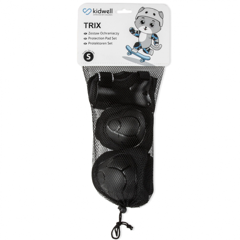 Set de protectie Kidwell Trix, genunchiere, cotiere si palme, marime S, 25-50 kg, Black [11]
