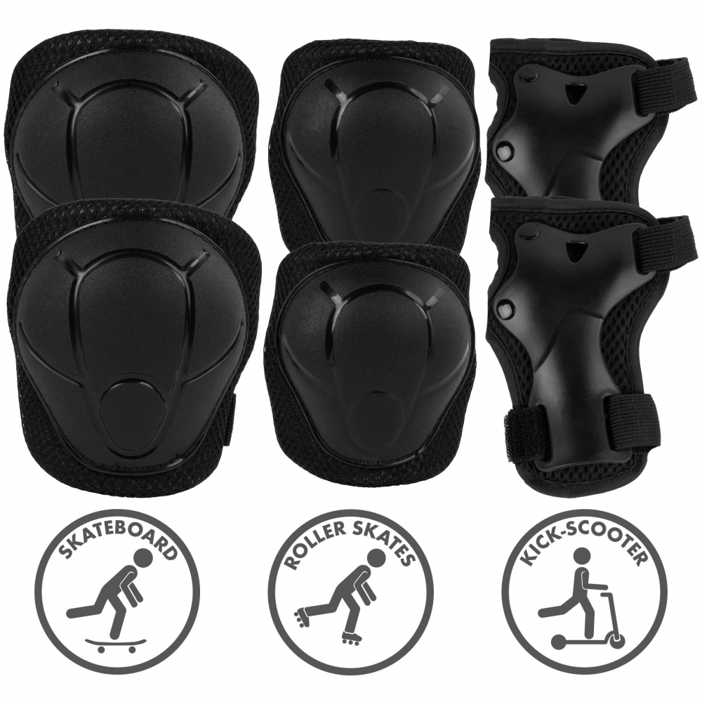 Set de protectie Kidwell Trix, genunchiere, cotiere si palme, marime S, 25-50 kg, Black [2]