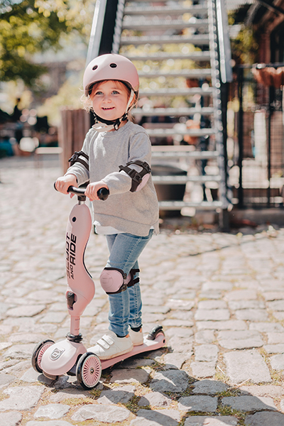 Set de protectie Scoot and Ride, genunchiere si cotiere, marime S, Rose [3]