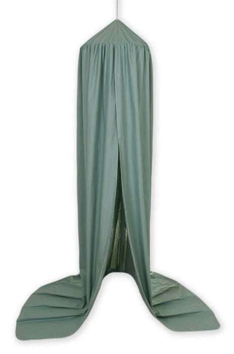 Set Dream Corner – Pure Salvia | Baldachin & Covoraș Frunză din Bumbac 100% [3]