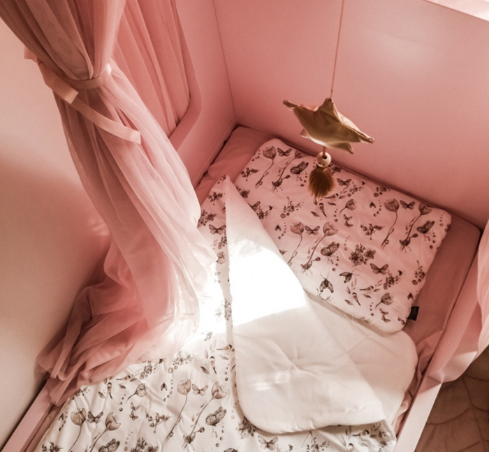 Set pilota 220x75 cm si perna 40 x 60 cm pentru preșcolari, bumbac premium si umplutura hipoalergenică BabySoft, fata dubla, Boho [2]
