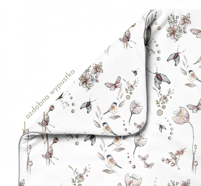 Set pilota 135 x 100 cm si perna 40 x 60 cm pentru copii, bumbac premium si umplutura hipoalergenică BabySoft, fata dubla, Natura [2]