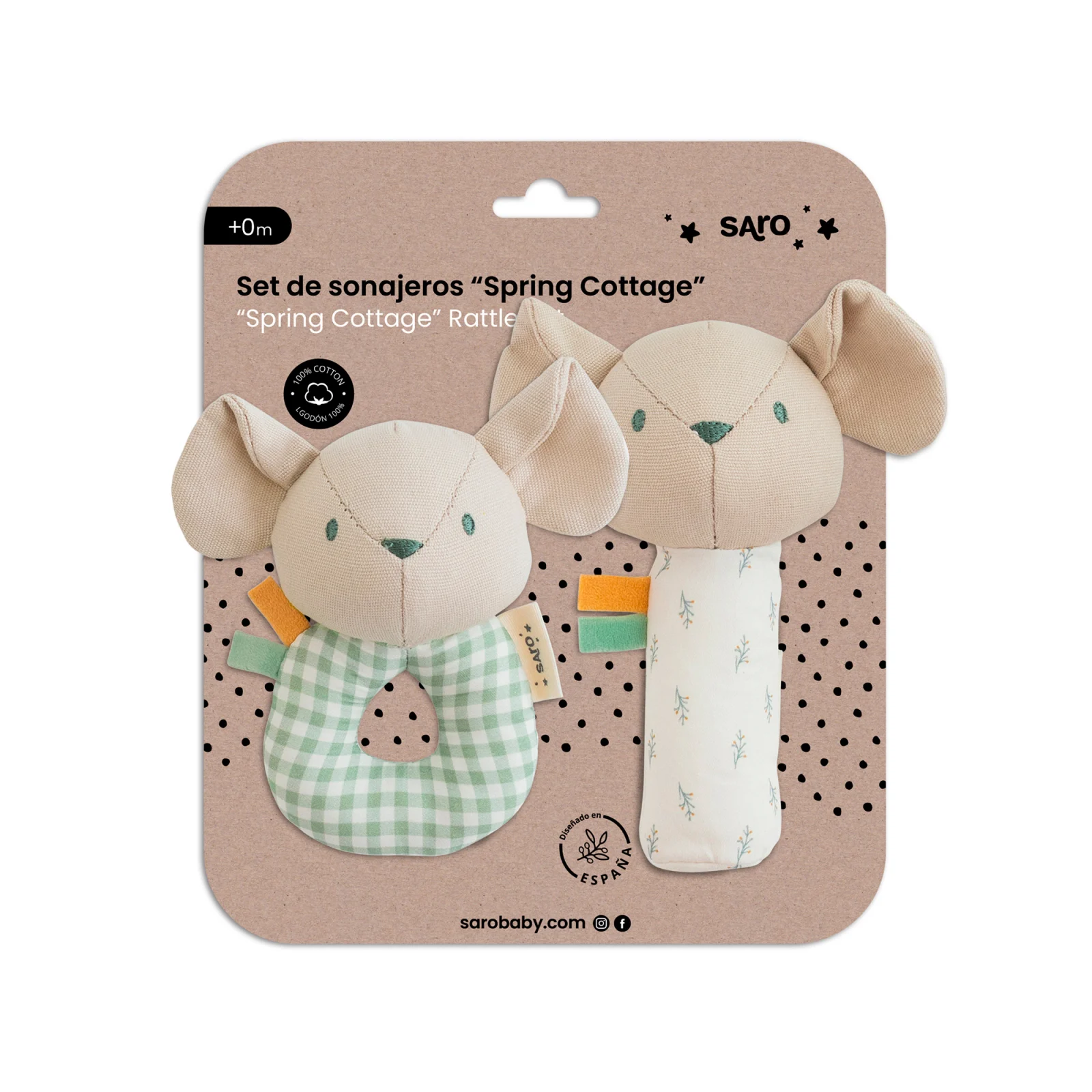Set Relaxare după Baie –  Prosop bambus Teddy Ecru & Muselina Rainbow & Jucarie DouDou [5]