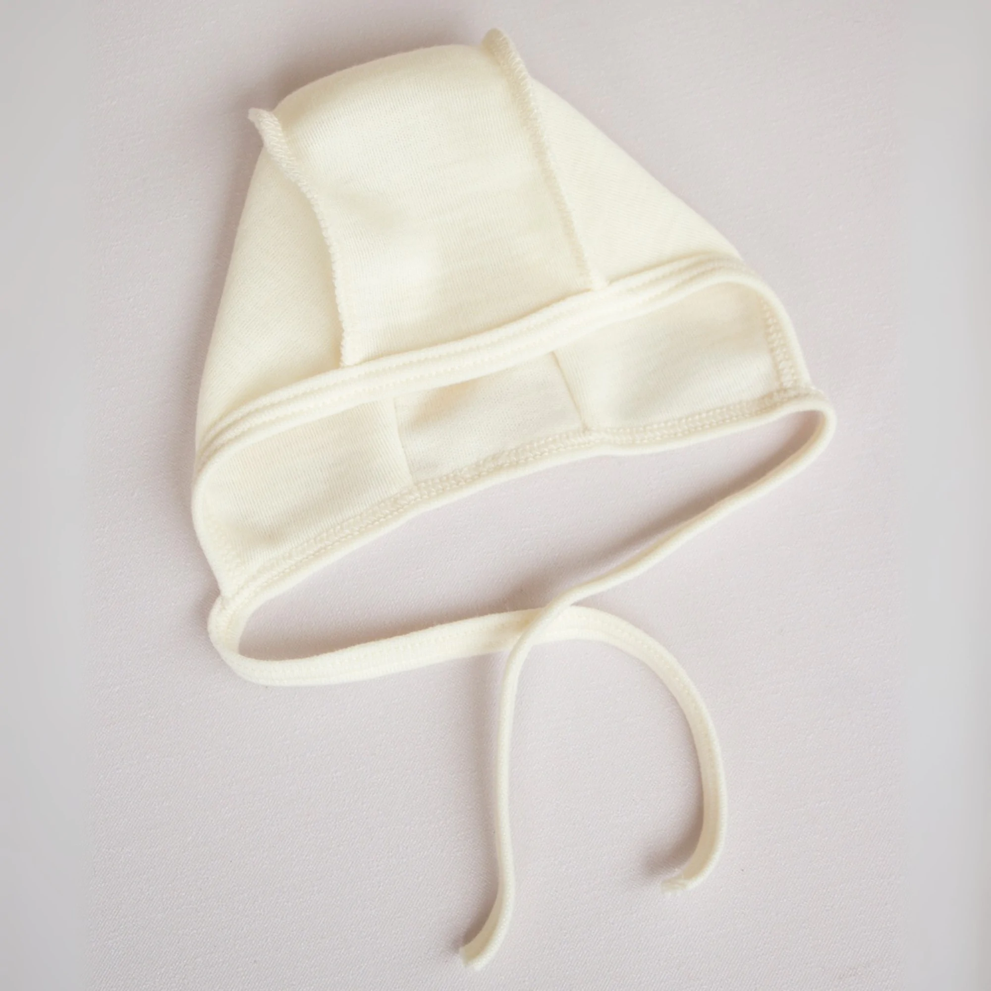 Set Somn & Îngrijire – Prosop bambus Teddy Ecru & Salopeta & Caciulita Lana Merino Cream,  Natural, moale și termoreglator [3]