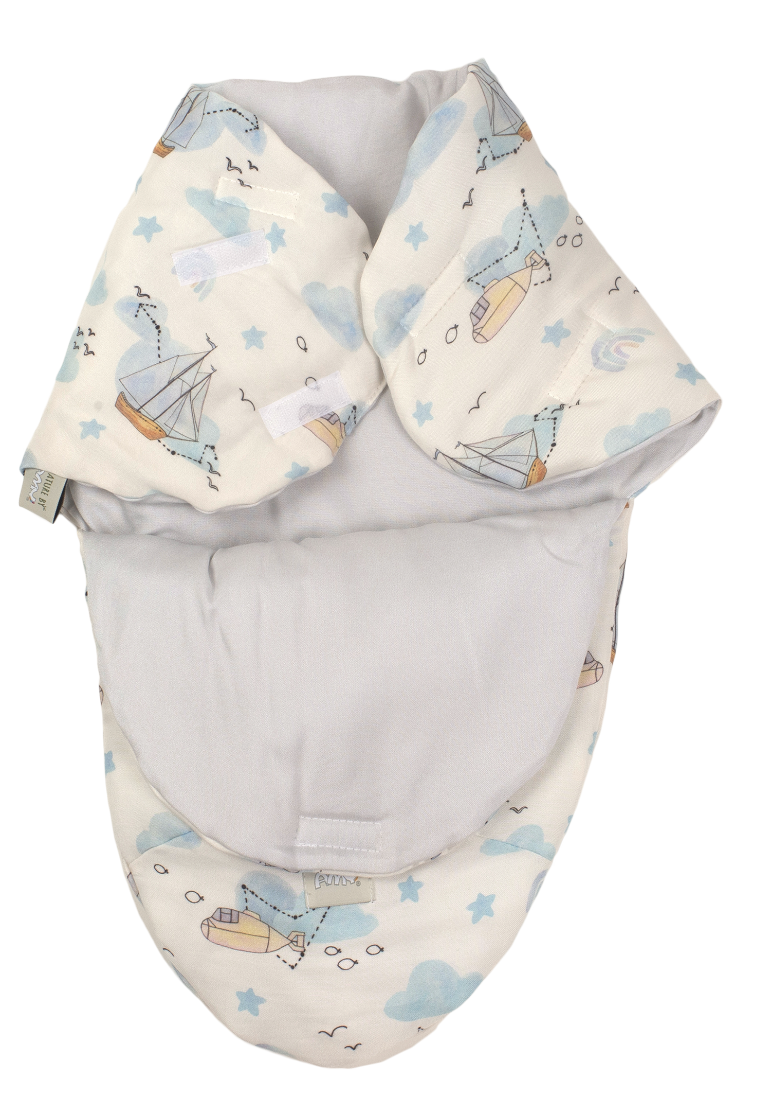 Sistem de infasare Nature Bamboo by Amy din Bambus cu umplutura antialergică BabySoft®  + Cadou Rucsăcel Nori Calatori [3]