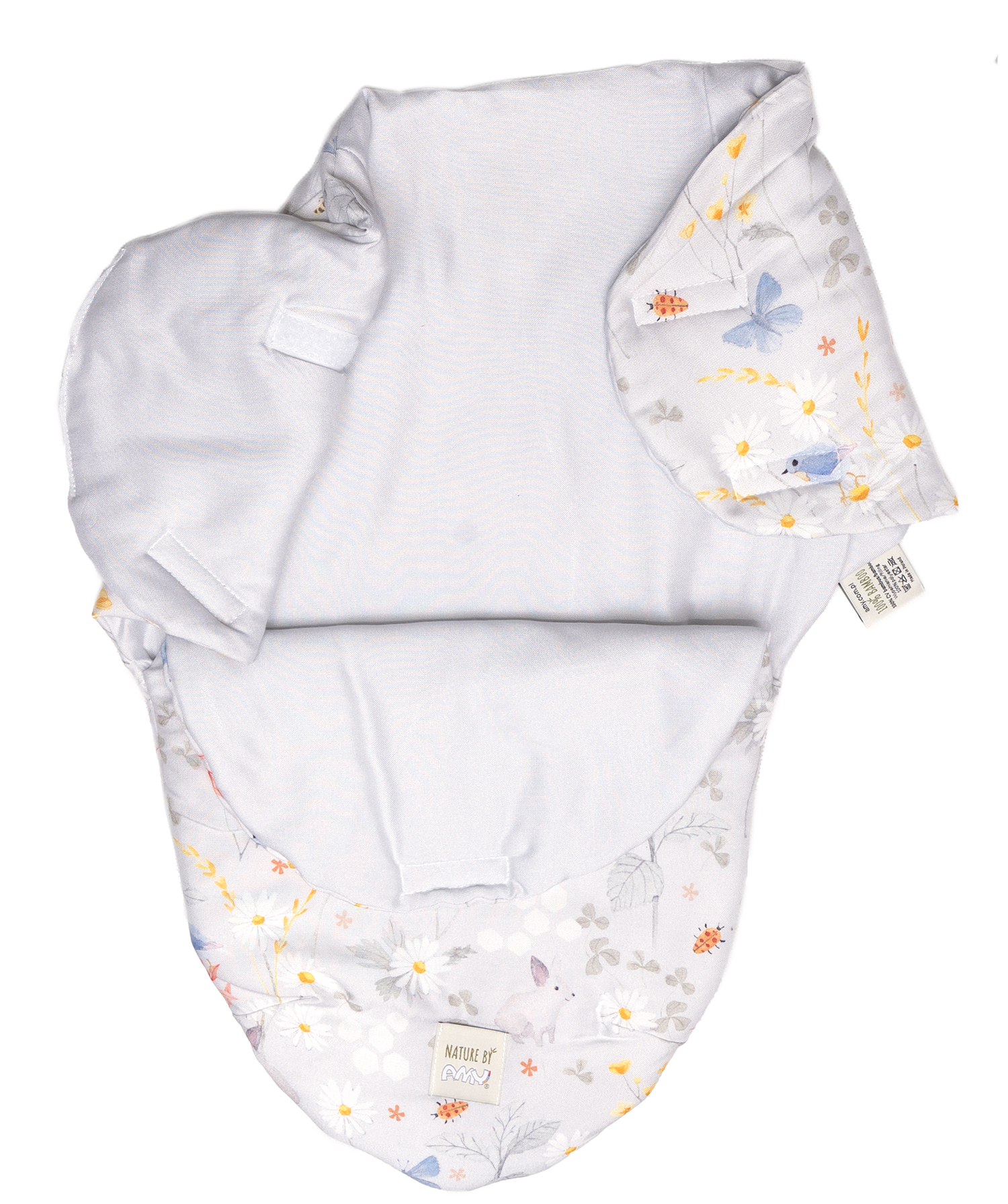 Sistem de infasare Nature Bamboo by Amy din Bambus cu umplutura antialergică BabySoft® + Cadou Rucsăcel Lunca Gri [2]