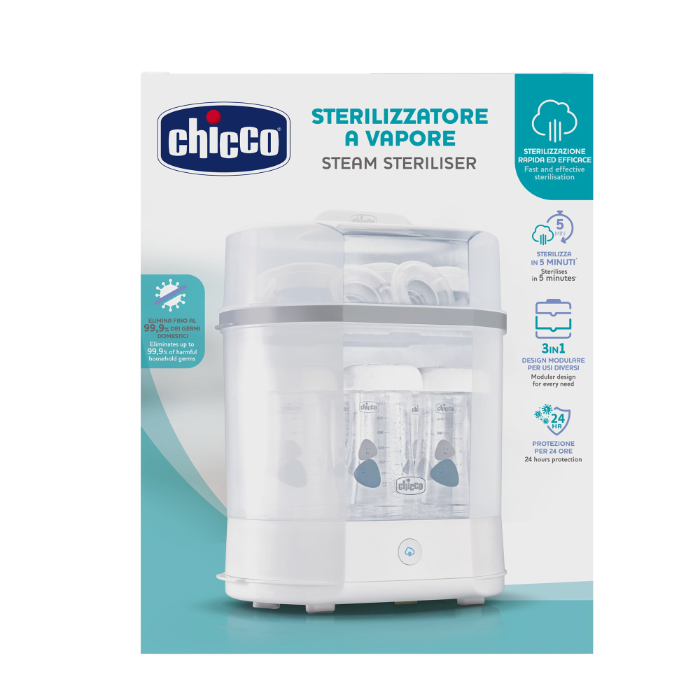 Sterilizator electric cu aburi Chicco 3 in 1 Steril Natural, 0luni+ [15]