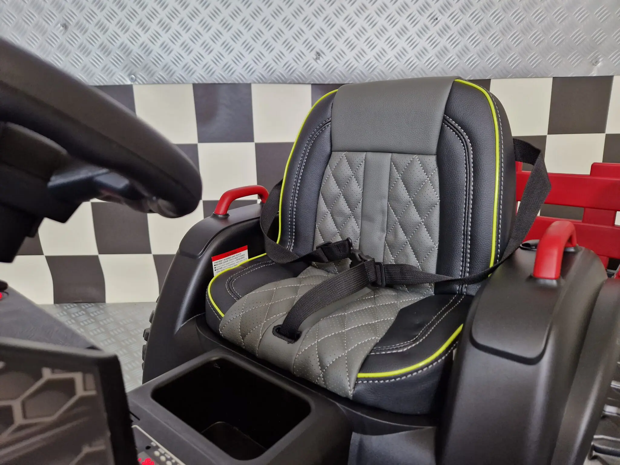 Tractor Electric pentru Copii Farmer 12V Roșu, cu Remorcă Detașabilă și Telecomandă 2.4G – Roți EVA, Scaun Piele | 3-6 Ani [8]