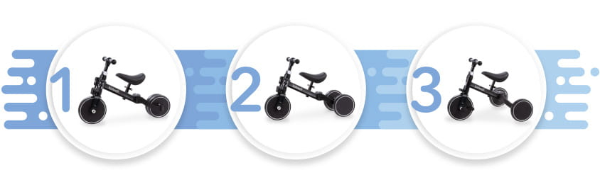 Tricicleta si bicicleta Pico Black 3 in 1, Kidwell [15]