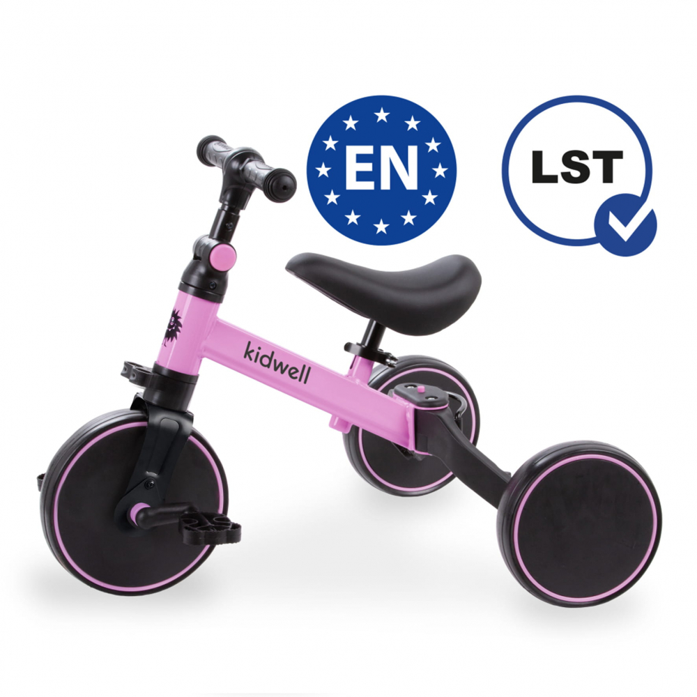 Tricicleta si bicicleta Pico Pink Rose 3 in 1, Kidwell [11]
