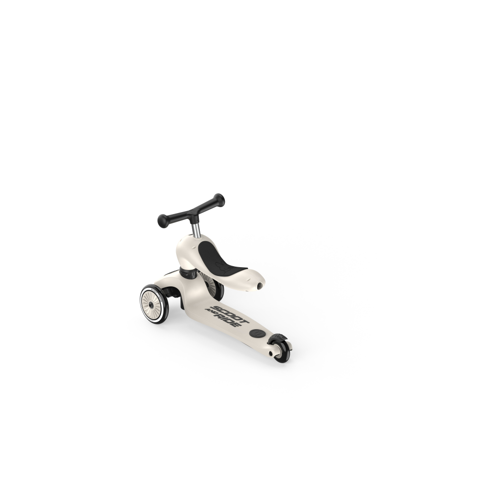 Trotinetă copii 3in1 premium Scoot & Ride HighwayKick 1 Push and Go Miffy, cu șezut și mâner pentru părinte, sistem anti-răsturnare, 1–5 ani (max. 50 kg) [13]