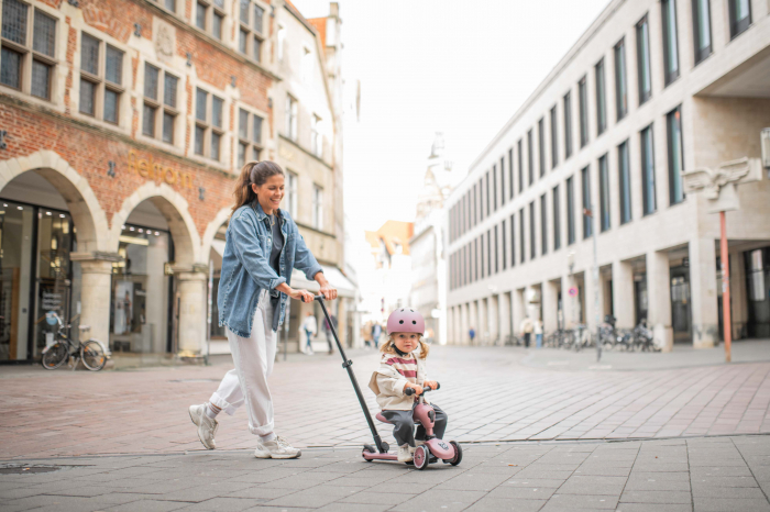Trotineta copii cu sezut si maner, transformabila 3in1, Highwaykick 1 Push and Go Wildberry, 1-5 ani, pana la 50 kg, Scoot & Ride [21]