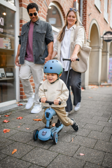 Trotineta copii cu sezut si maner, transformabila 3in1, Highwaykick 1 Push and Go Steel, 1-5 ani, pana la 50 kg, Scoot & Ride [16]