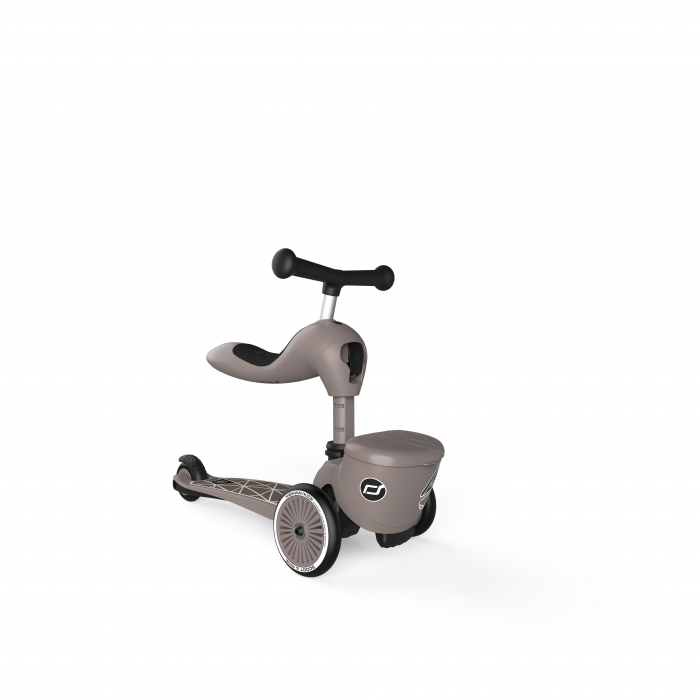 Trotineta copii cu sezut, suport jucarie, transformabila 2in1, HighwayKick 1 Lifestyle Brownlines, 1-5 ani, pana la 50 kg, Scoot & Ride [7]