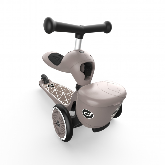 Trotineta copii cu sezut, suport jucarie, transformabila 2in1, HighwayKick 1 Lifestyle Brownlines, 1-5 ani, pana la 50 kg, Scoot & Ride [5]
