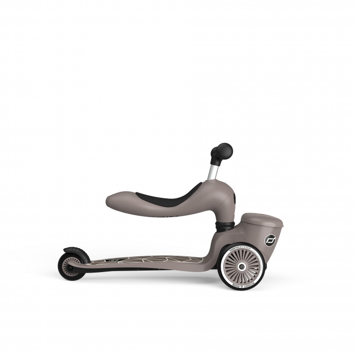 Trotineta copii cu sezut, suport jucarie, transformabila 2in1, HighwayKick 1 Lifestyle Brownlines, 1-5 ani, pana la 50 kg, Scoot & Ride [11]