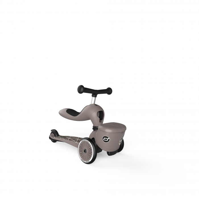 Trotineta copii cu sezut, suport jucarie, transformabila 2in1, HighwayKick 1 Lifestyle Brownlines, 1-5 ani, pana la 50 kg, Scoot & Ride [4]