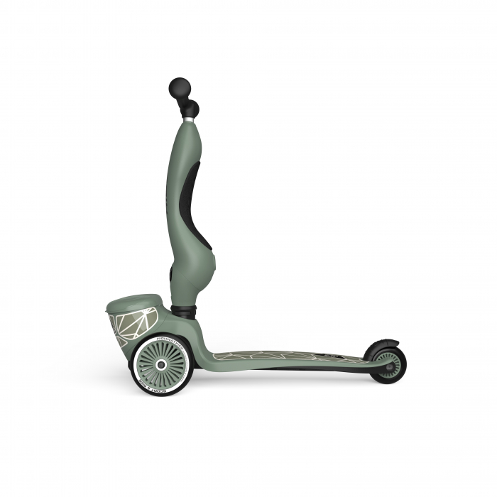 Trotineta copii cu sezut, suport jucarie, transformabila 2in1, HighwayKick 1 Lifestyle Greenlines, 1-5 ani, pana la 50 kg, Scoot & Ride [17]