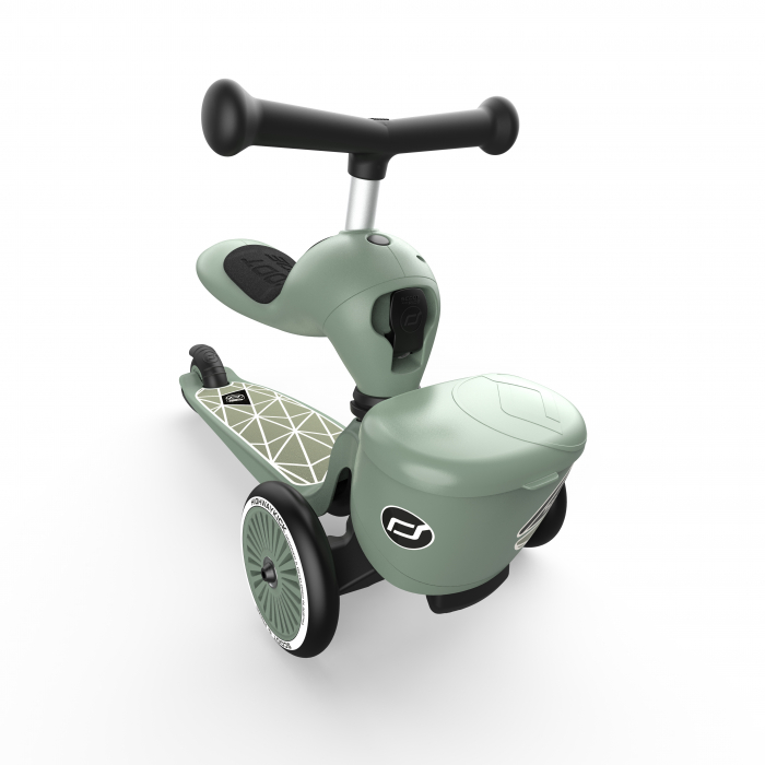Trotineta copii cu sezut, suport jucarie, transformabila 2in1, HighwayKick 1 Lifestyle Greenlines, 1-5 ani, pana la 50 kg, Scoot & Ride [4]