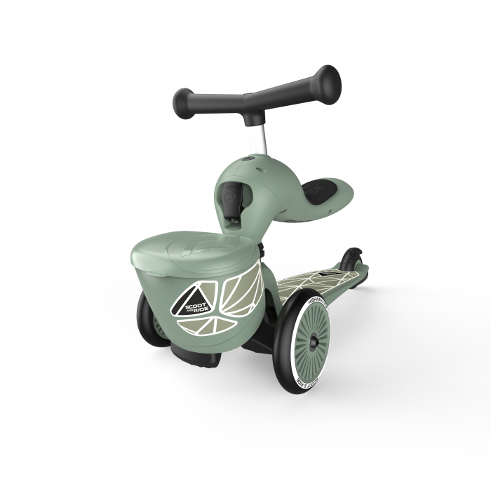 Trotineta copii cu sezut, suport jucarie, transformabila 2in1, HighwayKick 1 Lifestyle Greenlines, 1-5 ani, pana la 50 kg, Scoot & Ride [12]