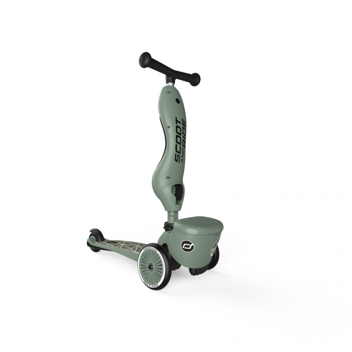 Trotineta copii cu sezut, suport jucarie, transformabila 2in1, HighwayKick 1 Lifestyle Greenlines, 1-5 ani, pana la 50 kg, Scoot & Ride [21]