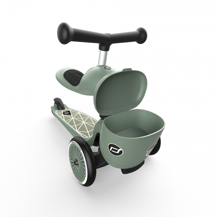 Trotineta copii cu sezut, suport jucarie, transformabila 2in1, HighwayKick 1 Lifestyle Greenlines, 1-5 ani, pana la 50 kg, Scoot & Ride [14]