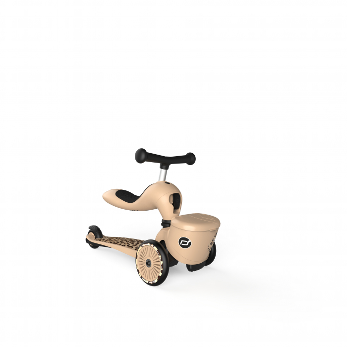 Trotineta copii cu sezut, suport jucarie, transformabila 2in1, HighwayKick 1 Lifestyle Leopard, 1-5 ani, pana la 50 kg, Scoot & Ride [6]