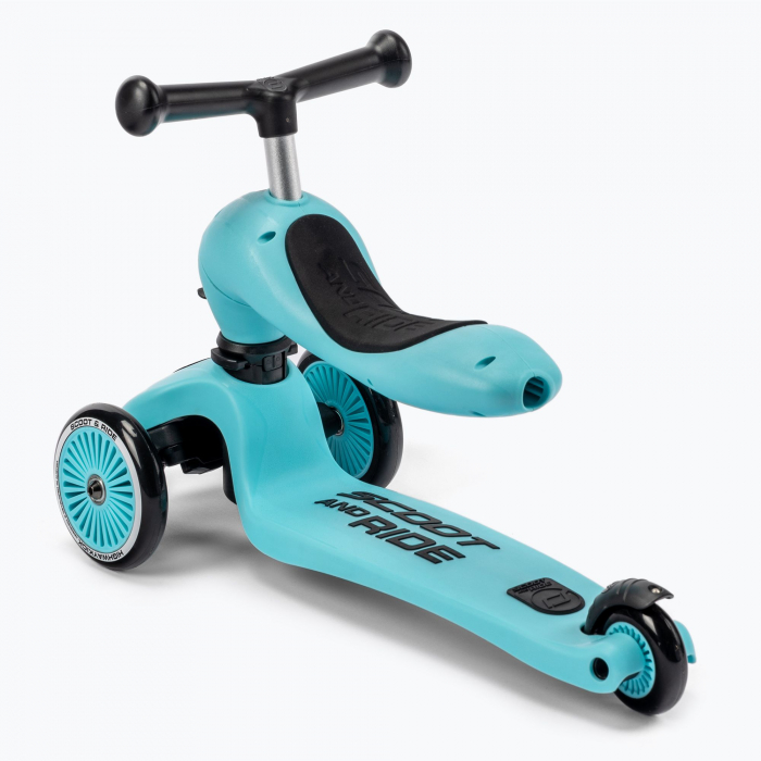 Trotineta copii cu sezut, transformabila 2in1, HighwayKick 1 Blueberry, 1-5 ani, pana la 50 kg, Scoot & Ride [16]