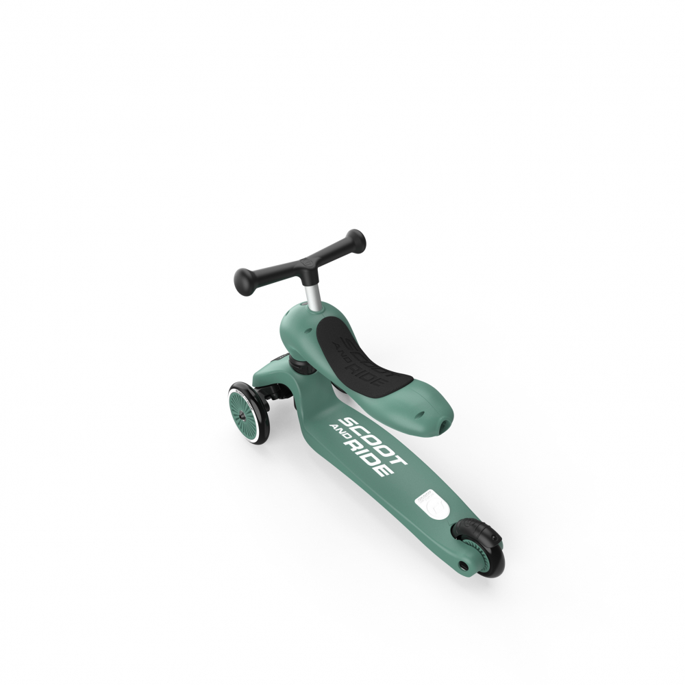 Trotineta copii cu sezut, transformabila 2in1, HighwayKick 1 Forest, 1-5 ani, pana la 50 kg, Scoot & Ride [2]